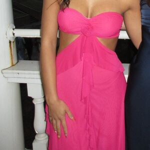 Elegant Pink and Blue Strapless Dresses